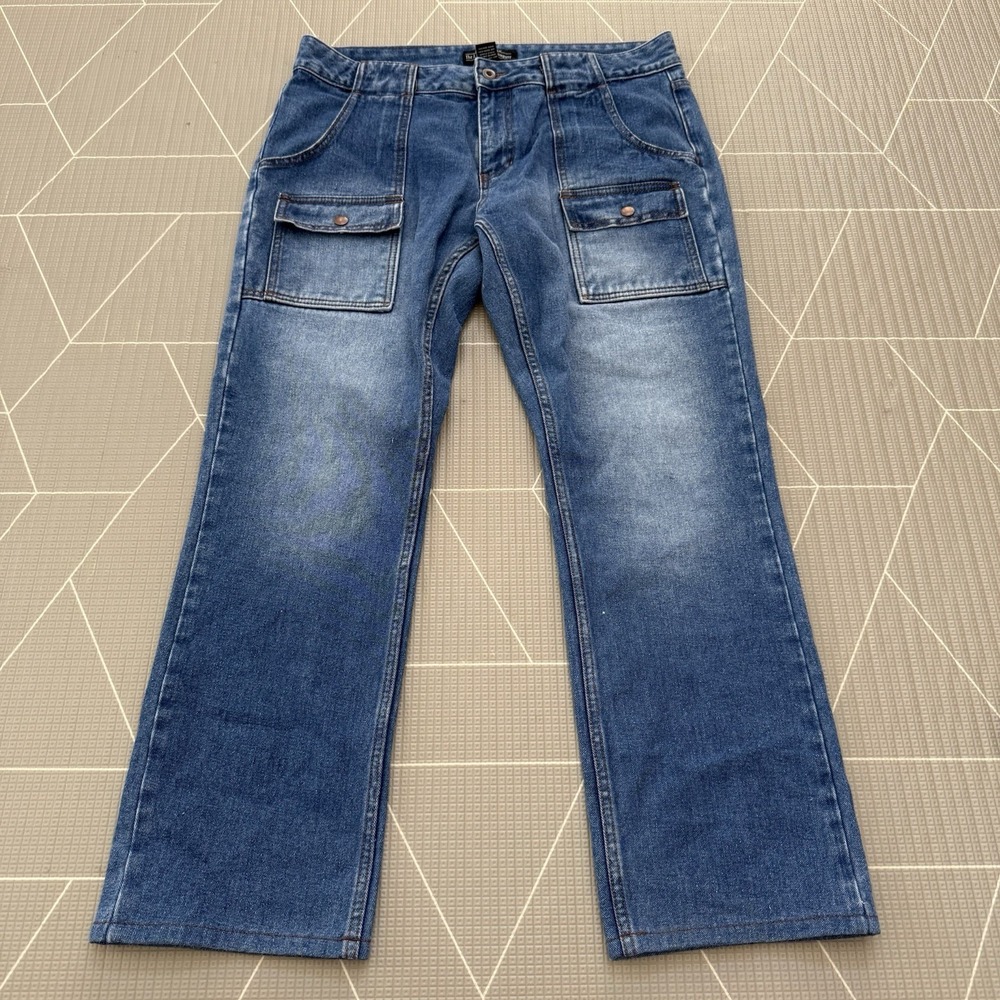 The J Peterman Company Jeans 34 Cargo Style Vintage Inspired Straight Utility